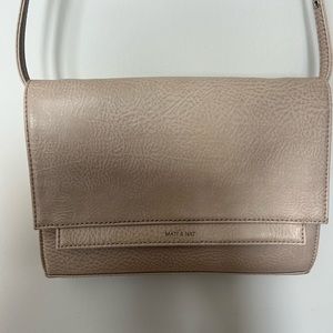Matt&Nat vegan leather beige crossbody bag